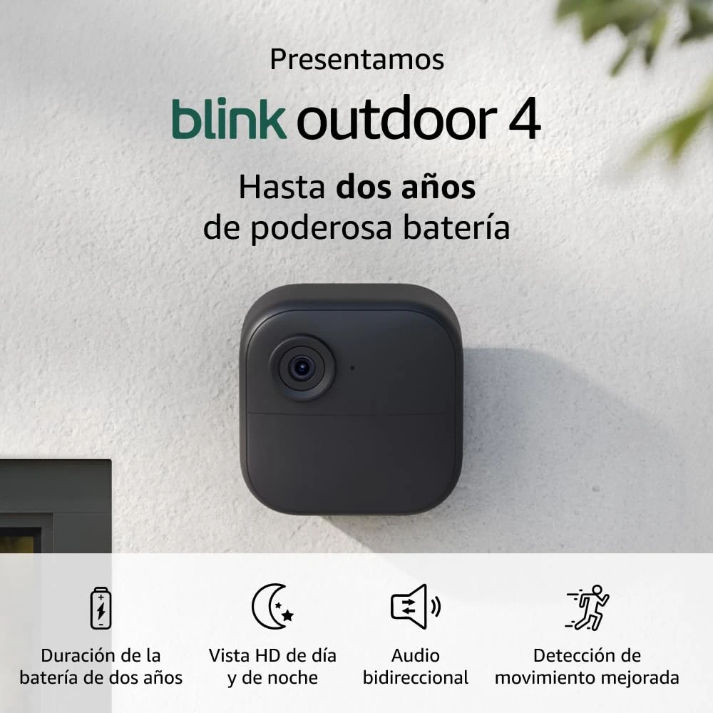 Presentamos Blink Outdoor 4: Cámara seguridad inalámbrica inteligente, con dos años duración la batería, y compatible con Alexa