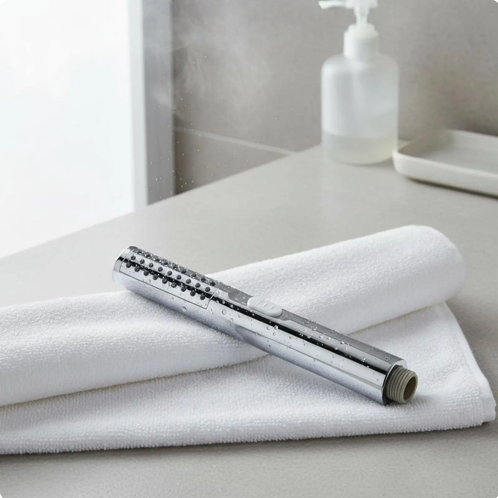 Shower Sprayer Handheld Chrome Pressurized Water Outlet Holes Universal G1 2 for Shower Systems