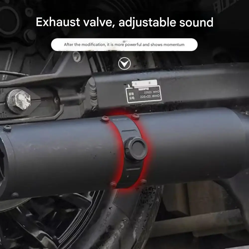 For Benda Dark Flag 500 Mid Mount Valve Exhaust, Stainless Steel Adjustable Deep Sound Muffler