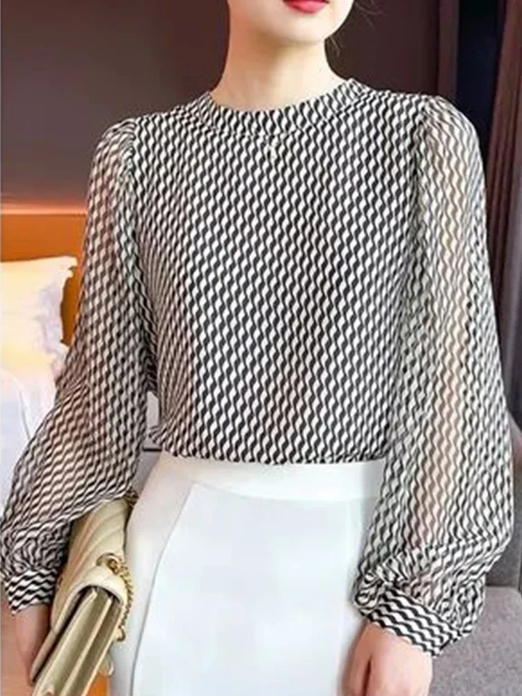

Stylish Women's chiffon Blouse for a Chic Look Fashion Luxury Women's Tops with Graceful Design Spring Summer tops blusa mujer