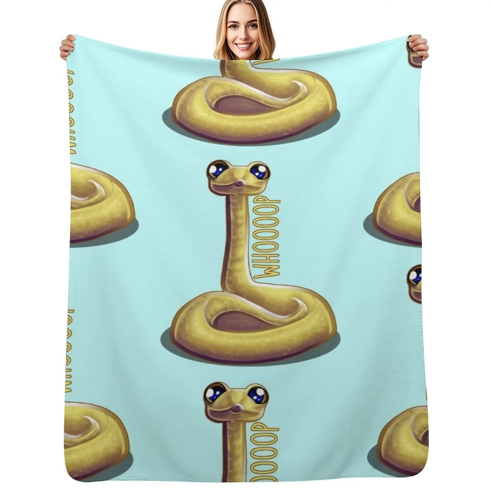 Whooping Snake Throw Blanket Men's Soft Warm Throw Blanket for Couch