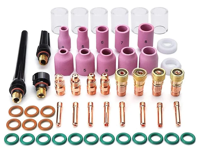 

55pcs Welding Torch Accessories Kit Copper Electrode Practical Argon Welding Tools Set for Professionals and DIY