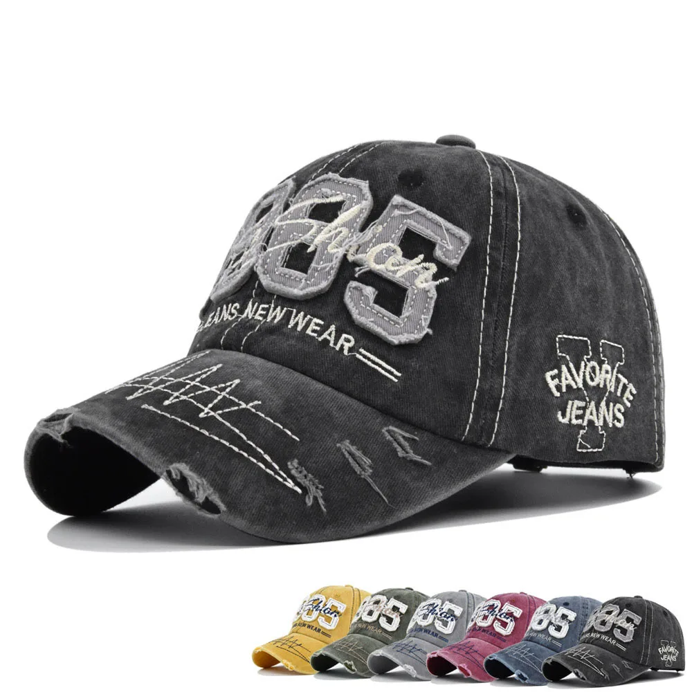 2023 New Four Seasons Men Women Letter Embroidery Baseball Cap Vintage Do Old Peaked Hat For Male Outdoor Fashion Gorras Cotton