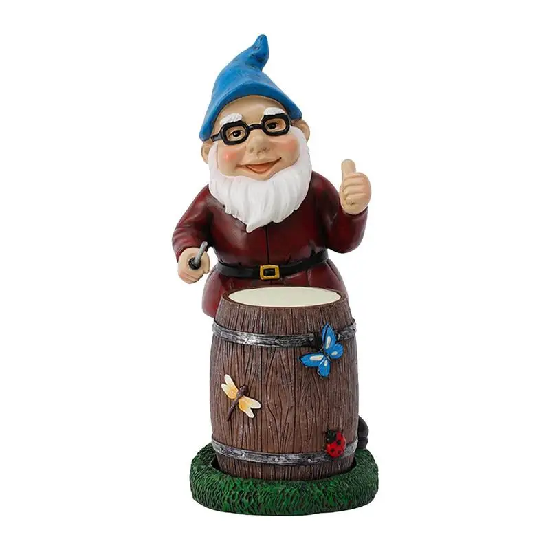 Gnomes Decorations For Yard Drumming Gnomes Glow In The Dark Statue Weatherproof Colorful Home Decor Decorative Garden Figurines