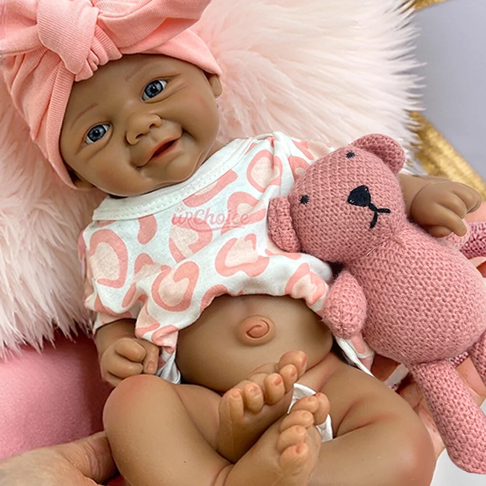 

17Inch Full Body Silicone Reborn Baby Girl Vivienne Handmade 3D Skin Painted Newborn Washable Lifelike Bebe Kids Educational Toy