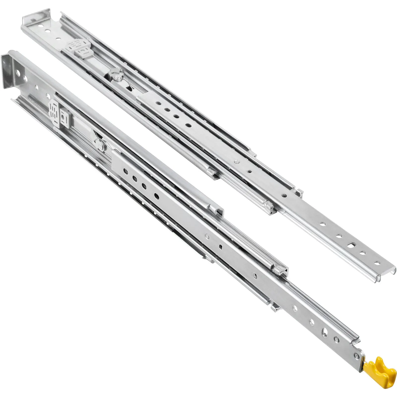 Heavy Duty Drawer Slides 60Length, Locking Drawer Slides 500lbs Load Capacity Long Full Extension Drawer Slide 1 Pair Side
