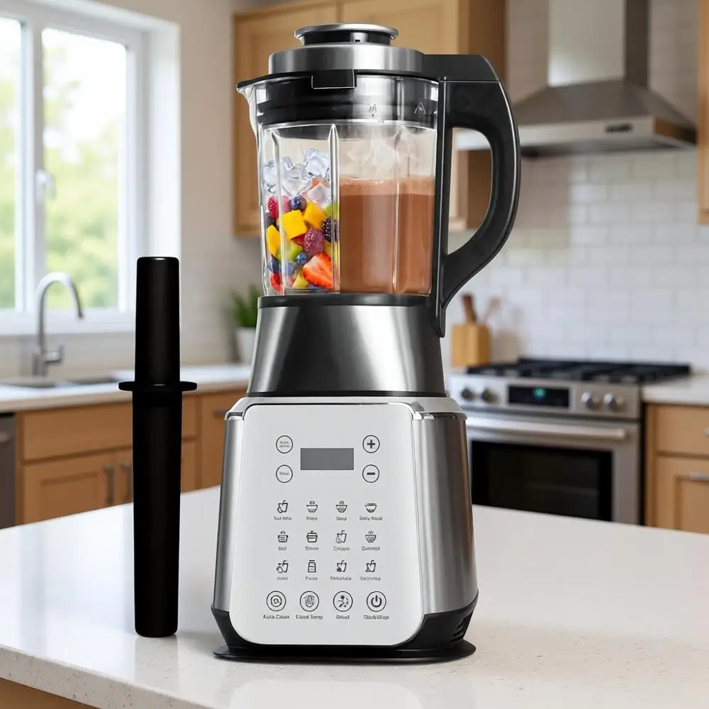 

1500W High-Power Blender with 9 Speeds, 14 Programs, BPA-Free Glass Jar for Smoothies, Nut Milk, and Soups