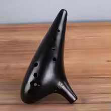 オカリナ バス BC 12穴 陶器製 ブラック 特別割引