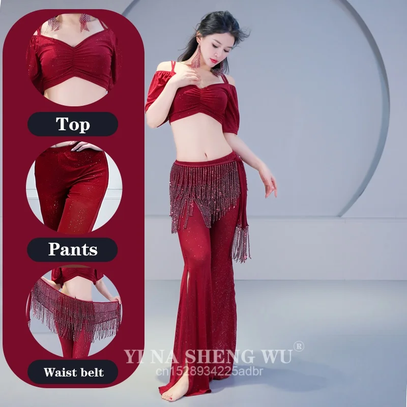 bellydance-costume-set-for-women-sexy-v-neck-top-tassel-pants-3pcs-oriental-belly-dance-professional-training-clothing