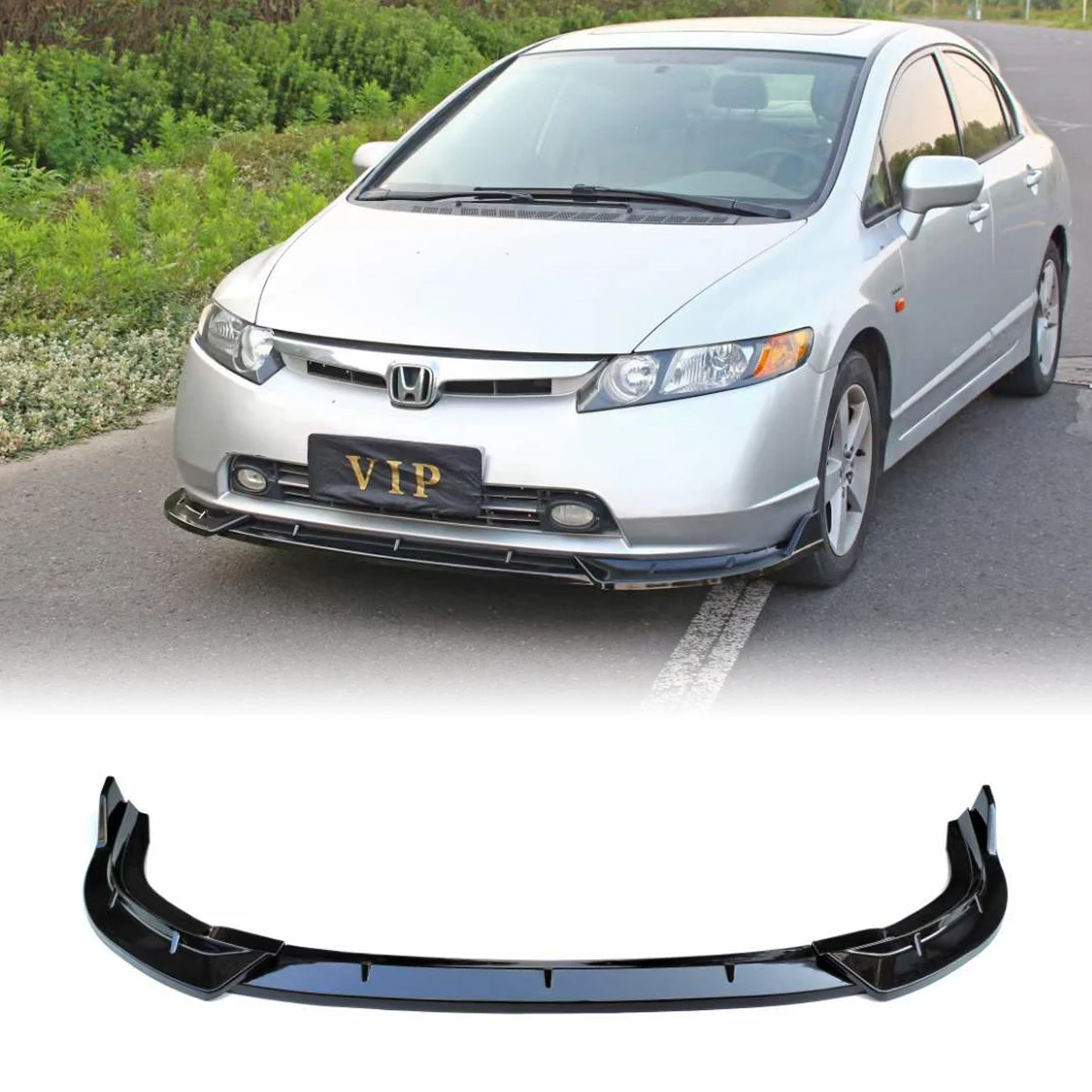 Front Bumper Lip Lower Side Splitters Spoiler Body Kit Guard For 8th Honda Civic 2006 2007 2008 2009 2010 2011 Car Accessoroes