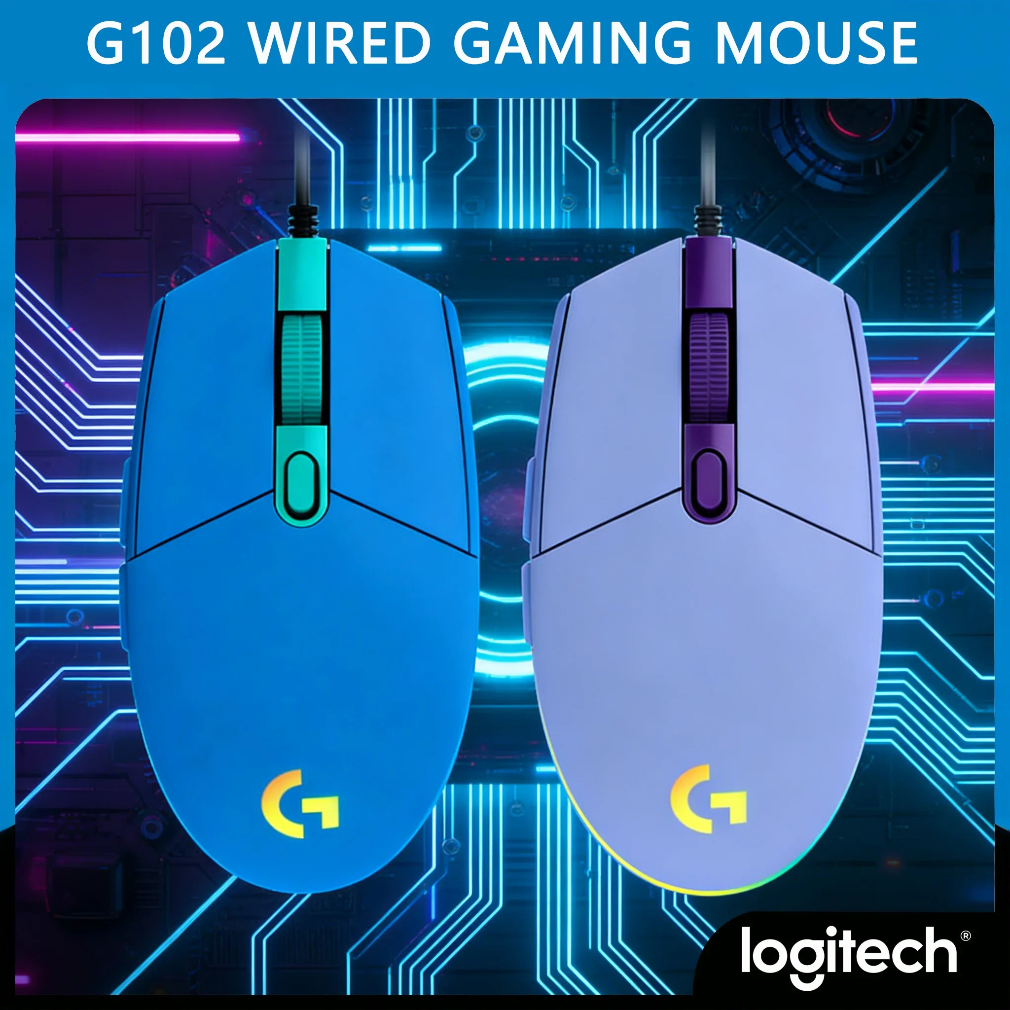 

Logitech G102 Programmable Wired Mouse RGB Flow Lighting Software Custom Settings