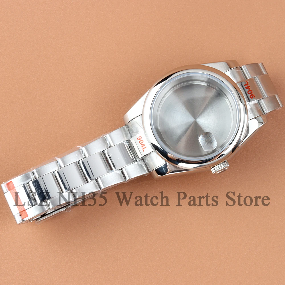 

For 36mm/39mm Datejust Case Stainless Steel NH35 Watch Case Fit Seiko NH35 NH36 Movement 28.5mm Dial Polish Oyster Watchband