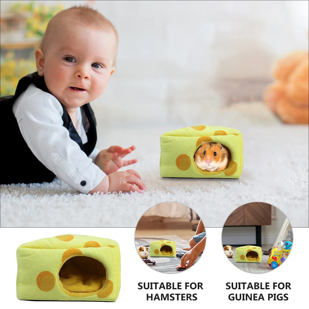 

Anti-Wind Cotton Nest For Small Pets Cartoon Cake Shape Warm Hideout Bed Cage Decor Hamster Rabbit Chinchilla