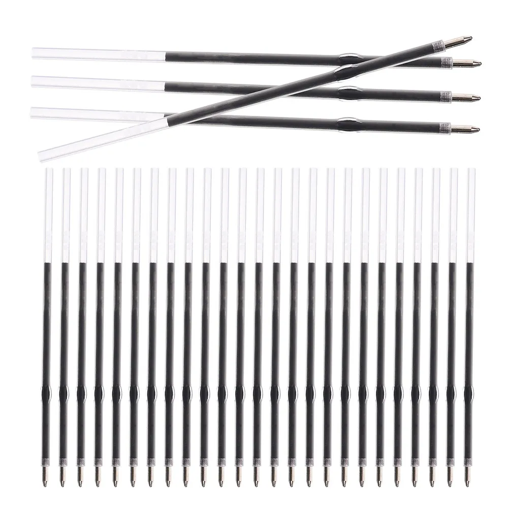 

200Pcs 0.7mm Black Ballpoint Pen Refills Smooth Writing Fine Tip Easy Replace Quick Dry Ink Universal Compatibility Office