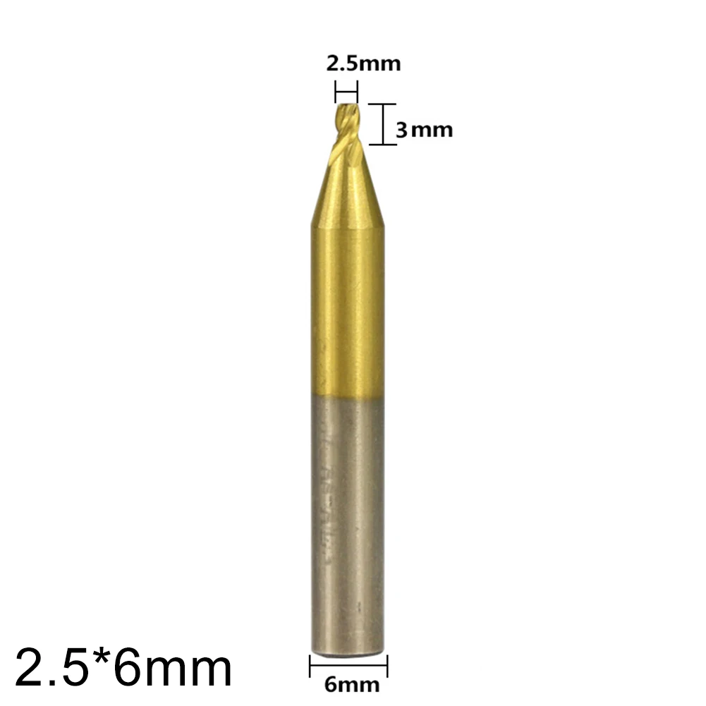 

6mm Shank Key Cutting Machine End Metal Milling Cutter 1/1.5/2.0/2.5/3.0/4.0/5.0mm Vertical Key Machine Tool Accessories