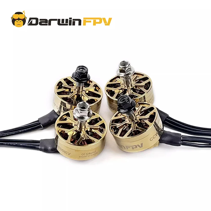 

Дрон Радиоуправляемый с бесщеточным Мотором DarwinFPV 2507 1850KV 12N14P 4 мм вал 3-6S FPV 4 шт.