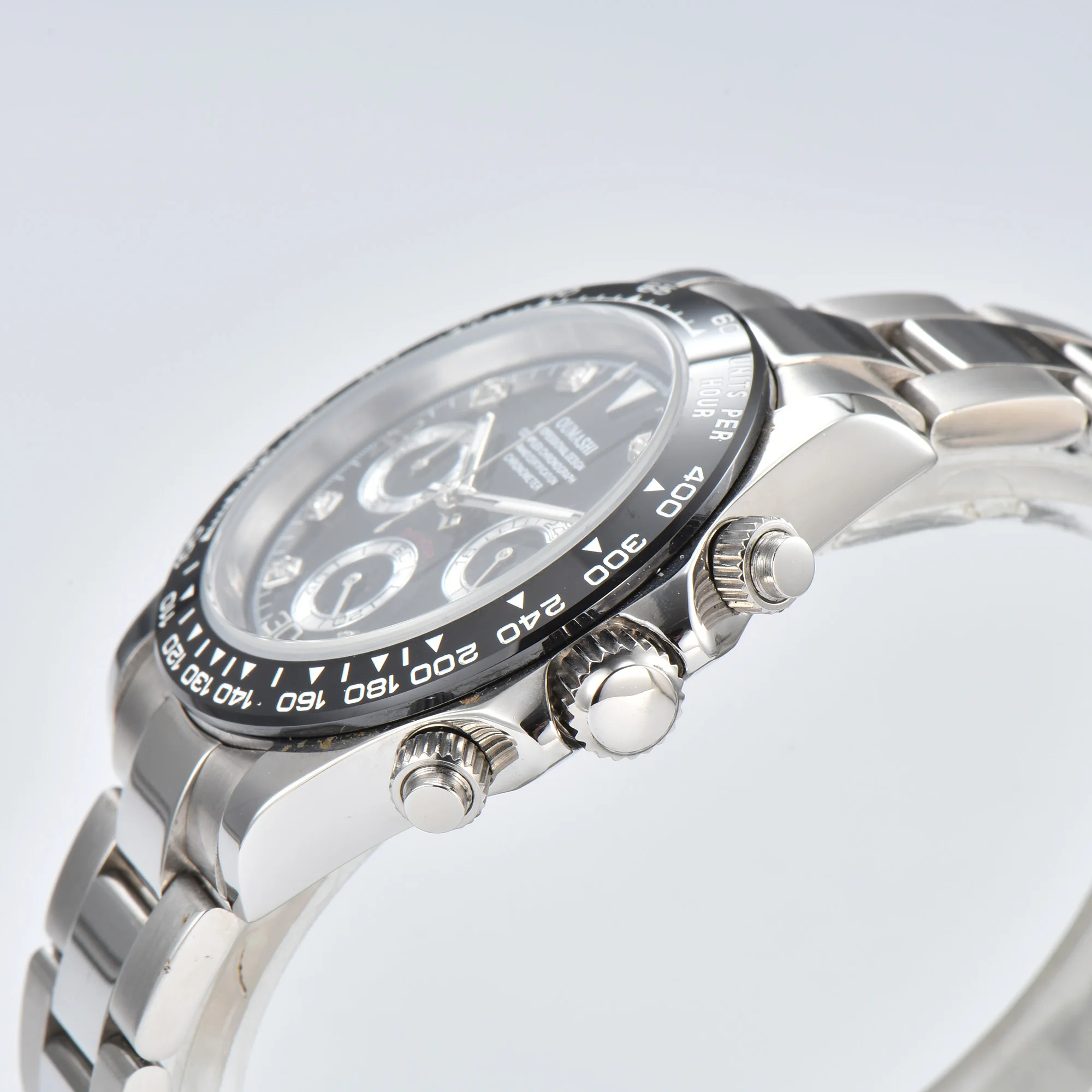 신제품 남성용 쿼츠 시계 40mm, 사파이어 럭셔리 크로노그래프 스테인레스 스틸 방수 남성용 시계 vk63 무브먼트 nh36 nh35 케이스 10