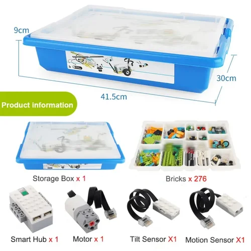 Imagen 2 del producto 280 unids/set piezas de alta tecnología conjunto de construcción robótica bloques de construcción para juguetes educativos 45300 + caja organizadora