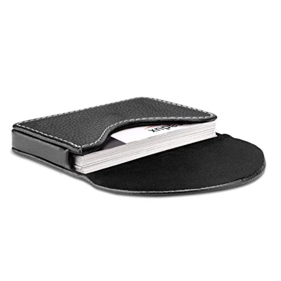 

Leather Business Card Holder Walle for Men or Women Pocket Business Card Wallet Name Card Case Holder with Magnetic Shut, Holds