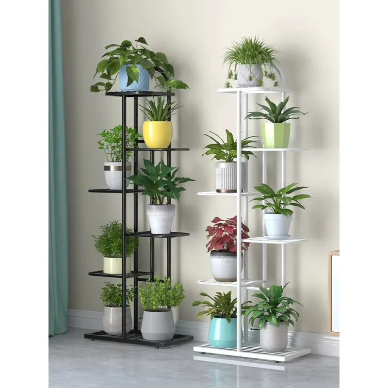 

Living Room Floor Standing Storage Rack Balcony Flower Pot Succulent Iron Art Indoor Space Saving Strong Load-bearing Capacity