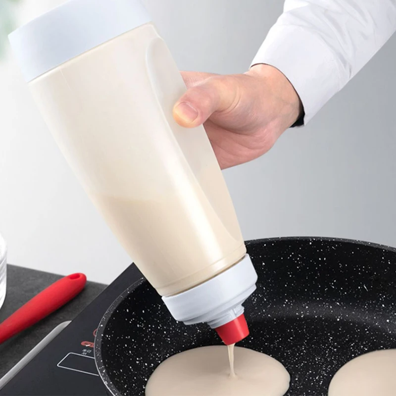 Pancake Batter Bottle Battler Mixer With Blender Ball Wire Whisk For Restaurant Baking Pancakes Cupcakes Muffins Crepes And More