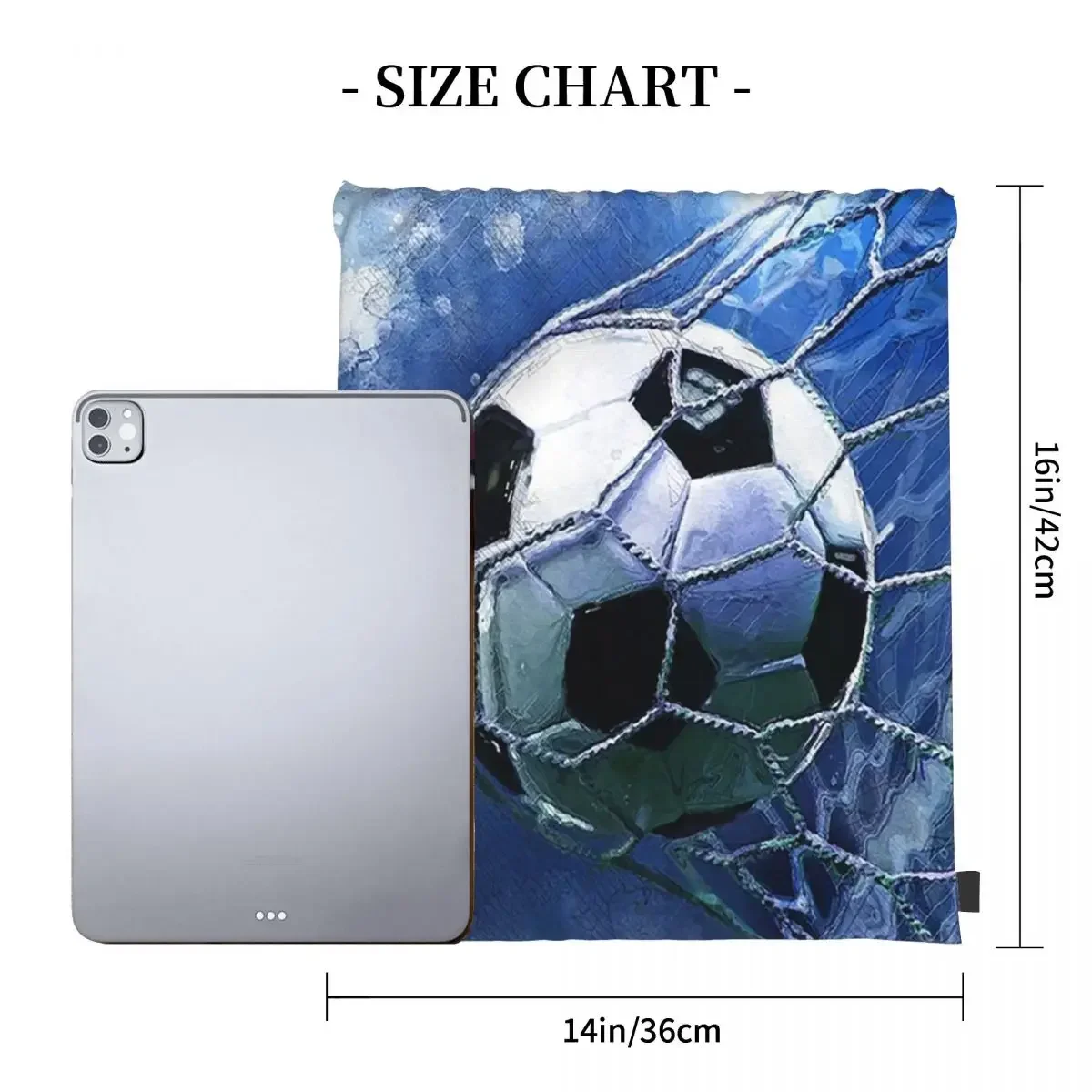 Football Watercolor Sport Art football soccer Backpacks Drawstring Bags Drawstring Bundle Pocket Sports Bag BookBag For Travel