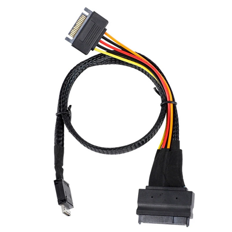 Top-Gen 4 Oculink SFF-8611 4I To Pcie SFF-8639 U.2 Nvme With SATA 15P Male Power Server Cable