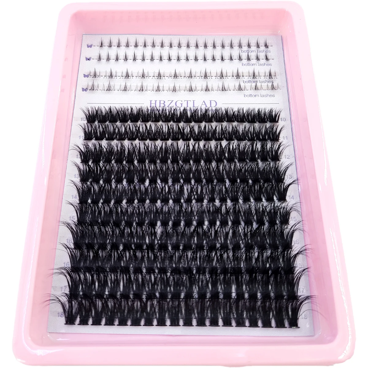 New 14 row 3D fluffy clustered eyelashes 80D/100D/140D/160D thick eyelashes D curled 10-18mm with bottom eyelashes