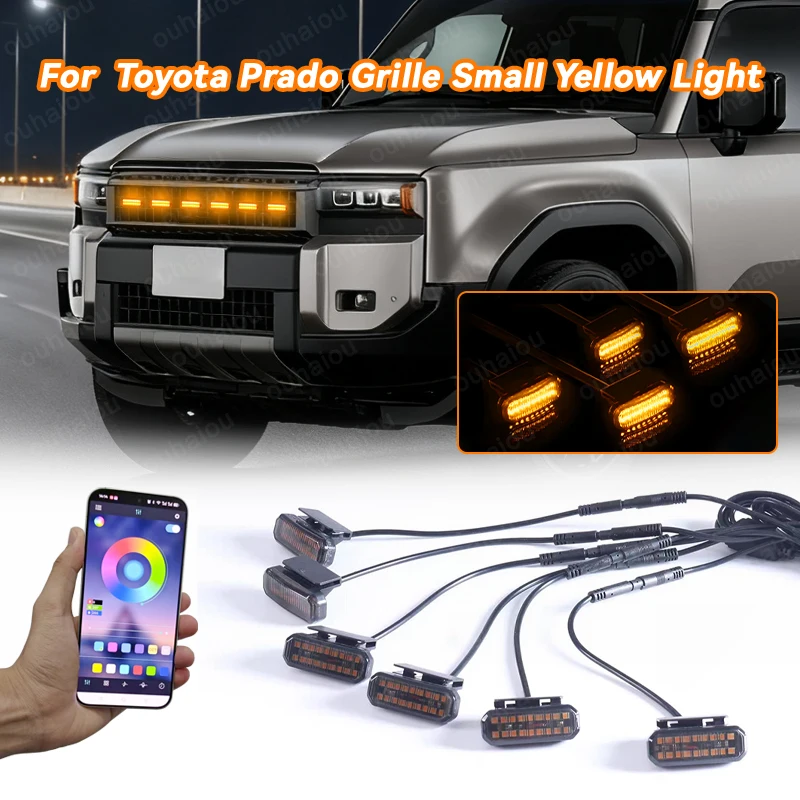 

For Toyota Prado 18 LED Front Grille Light Car Daytime Running Light Wheel Eyebrow Lamp For Pickup Offroad 12V
