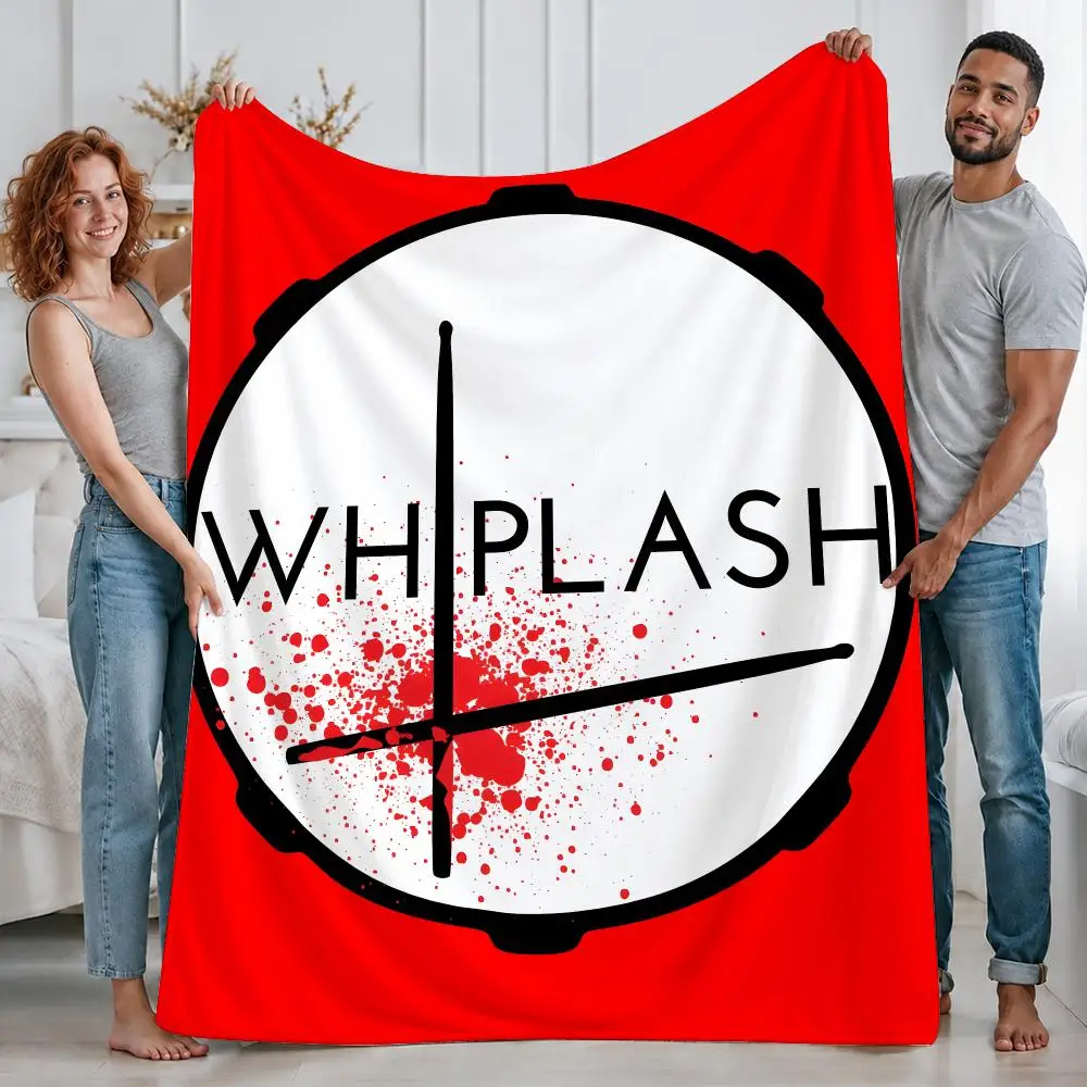 Iconic Movie Whiplash Throw Custom Printed Flannel Fleece Blanket for Sofa Bed Office Travel & Camping