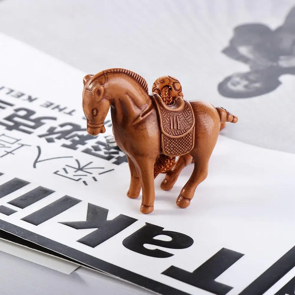 Cartoon Kids Toy Chinese Knot Key Ring Elephant Carving Key Holder Lucky Horse Keyring Weaving Key Chains Lucky Horse Keychain