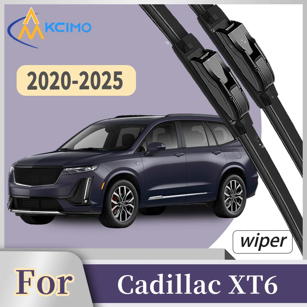 

All-Season Front Windscreen Wiper Blades For Cadillac XT6 2020-2025 Long Lifespan Anti-Aging Windshield Accessory Set 2Pcs