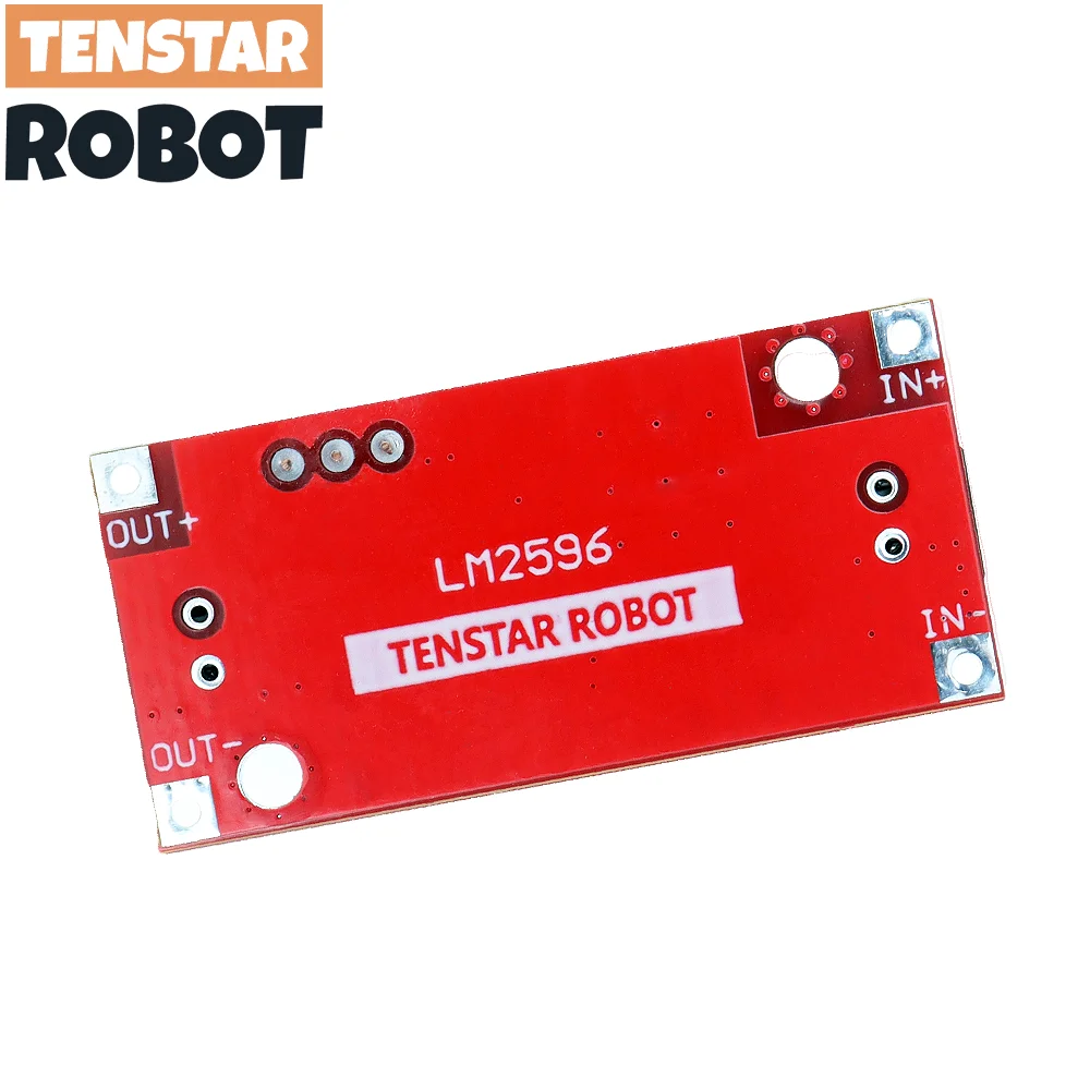 TENSTAR 4pcs LM2596 Power Converter Step Down Module Red Board DC-DC 1.5V-35V Adjustable Power Supply 3.3V/5V/12V LM2596S-ADJ