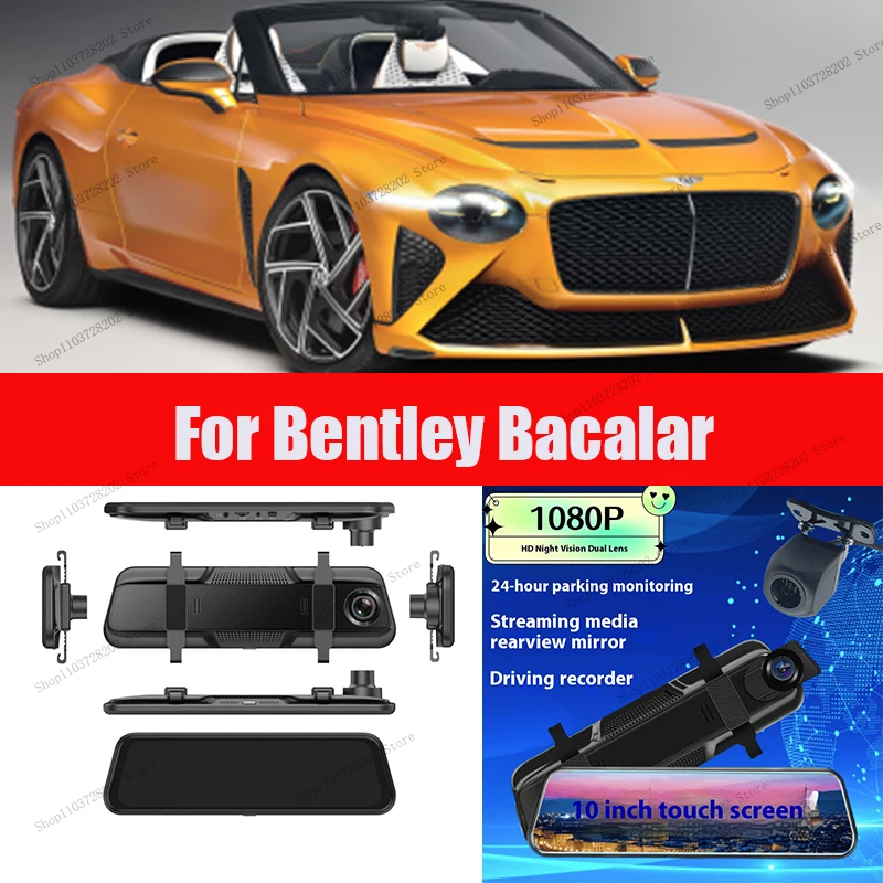 

For Bentley Bacalar 4K WIFI GPS Car Dvr Mirror Dash CamDual Lens Dashcam Drive Recorder Stream RearView Mirror IPS Screen Camera