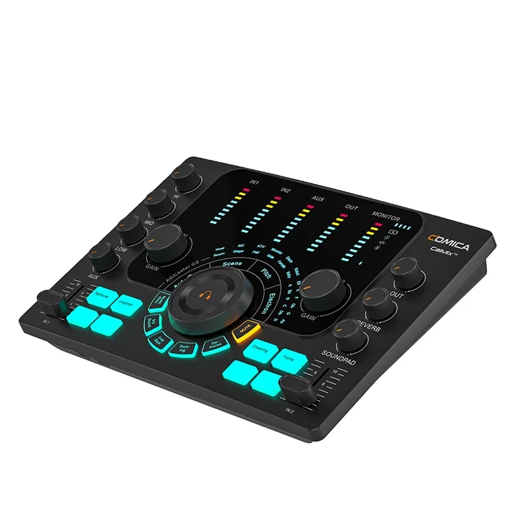 COMICA ADCaster C2 Streaming Podcasting Recording Multi functional Audio Interface