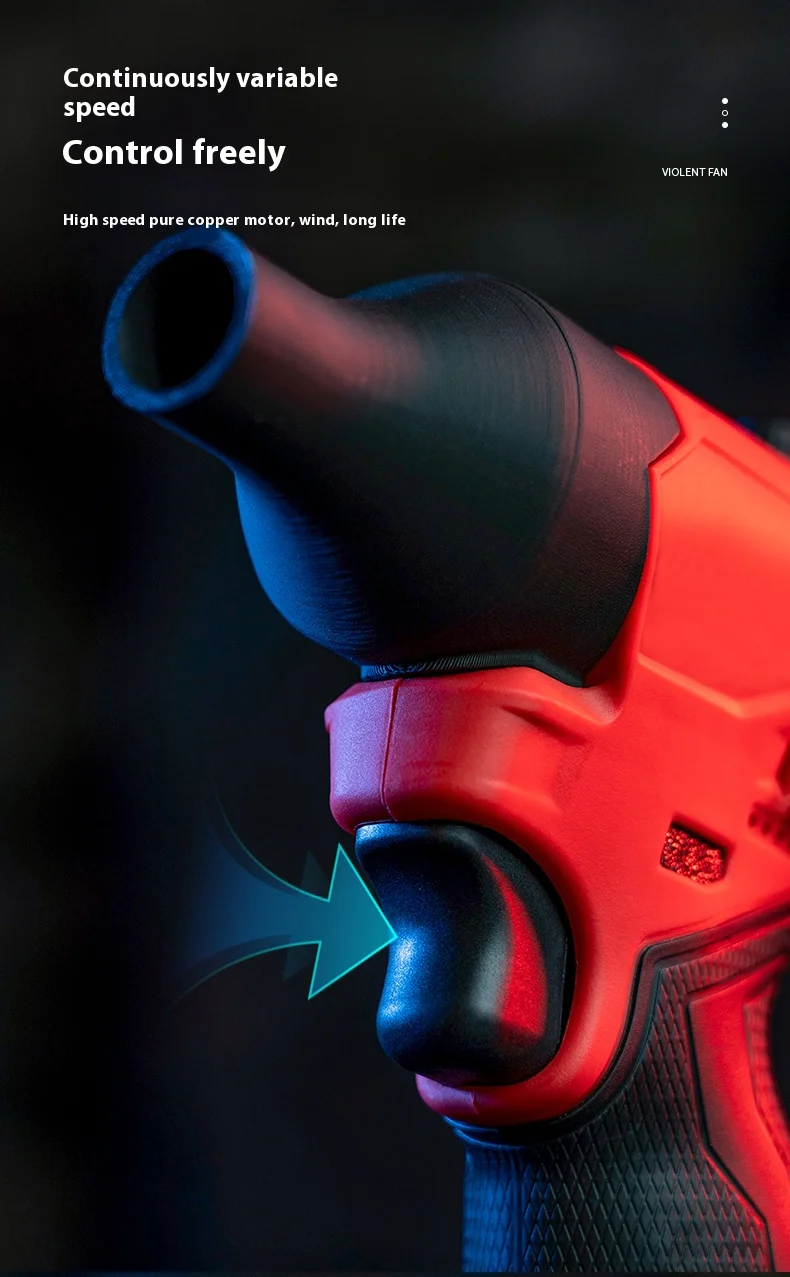 Dla wentylatora turbojetowego Milwaukee M12 XL 140000 Silnik bezszczotkowy RPM Mocna dmuchawa Suszarka do włosów Szybki wentylator kanałowy