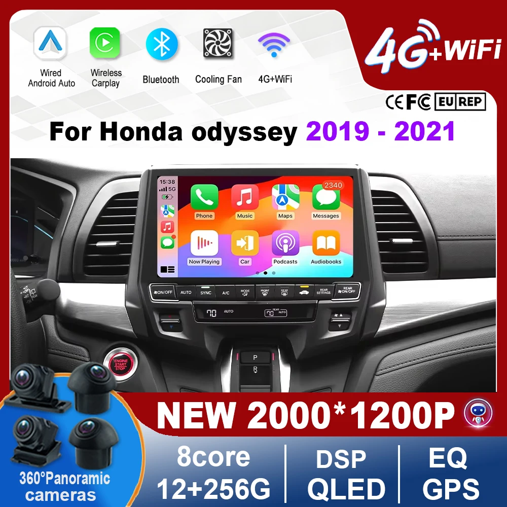 

10inch Touchscreen For Honda odyssey 2019-2021 Car Radio Multimedia Video Player Stereo Navigation GPS Car Accessories Bluetooth