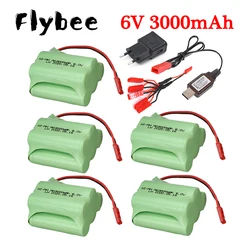 6V 3000mah NiMH bateria na zabawki zdalnie sterowane samochody Rc zbiorniki RC ciężarówki roboty łodzie pistolety model zabawkowy wtyczka JST AA 6V ładowalny akumulator