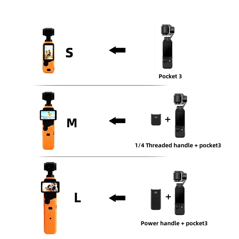 ジンバル3カメラ用シリコンケース,滑り止め保護カバー,カメラアクセサリーdji osmo Pocket