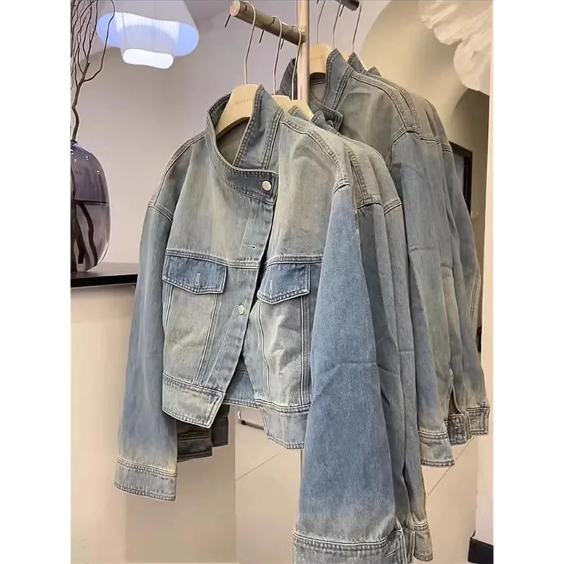 

Retro Short Denim Jacket, Unique Design, Unique Long sleeve top for women, new spring and autumn style 2020