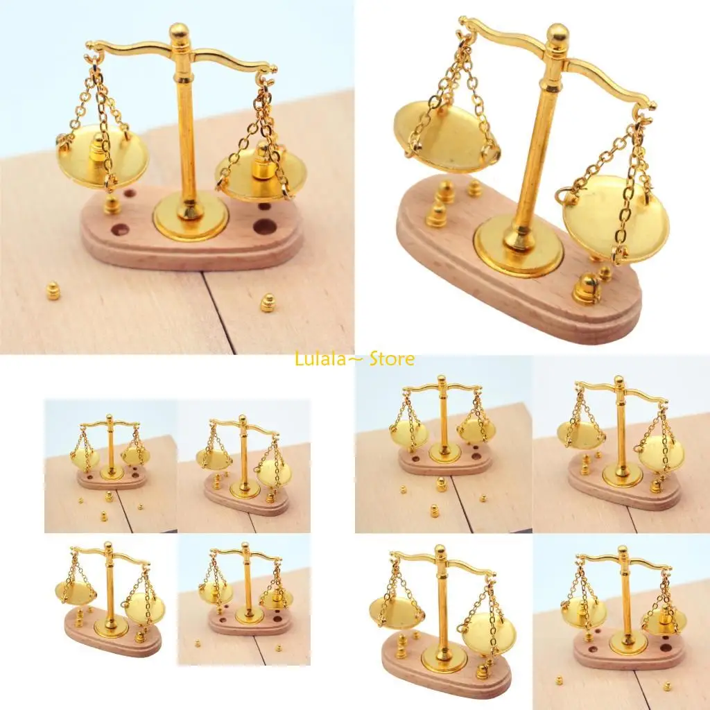 

Y4QA Detailed Retro Balance Scale Model 1/12 Scale Perfect for Miniature Collectors and Displays