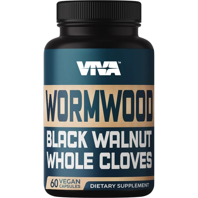 

Organic Mugwort, Whole Clove, Black Walnut, Digestive and Herbal Support, Elderberry, Milk Thistle, Etc. -60 Capsules