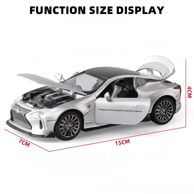 1:32 Lexus LC500 Alloy Car Model With Sound And Light Collective Miniature Voiture Casting Metal Car Toy Gift Boys