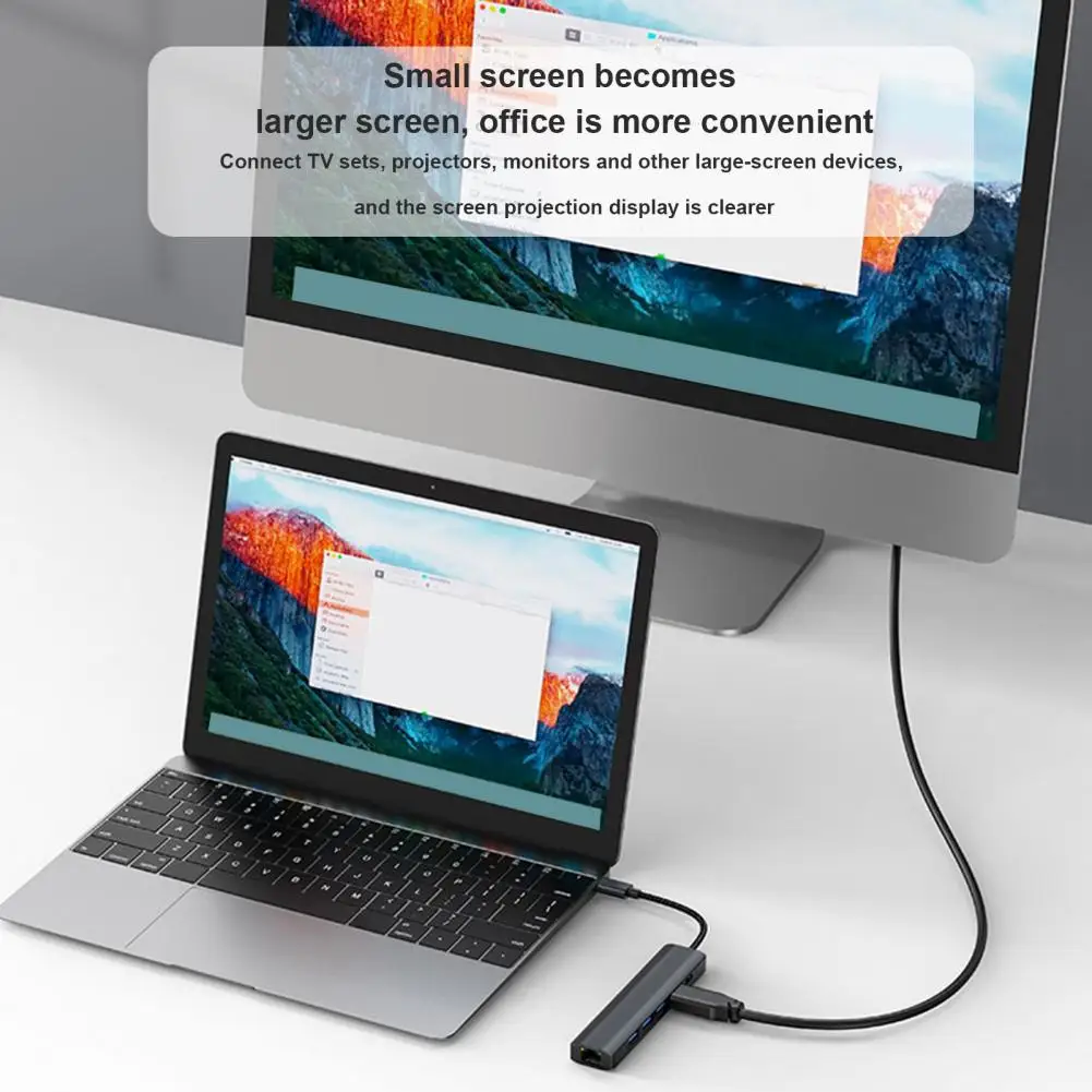 USB C Hub Compact 3 USB3.0 Driver Gratis Aksesoris PC Type-c Docking Station Performa Tinggi