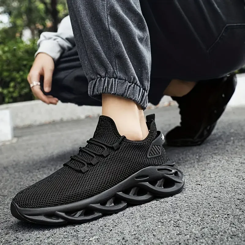 

New Men Casual Sport Shoes Breathable Lightweight Sneakers Outdoor Mesh Black Running Shoes Athletic Jogging Tenis Walking Shoes