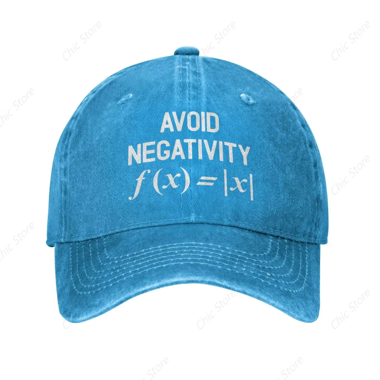 Avoid Negativity Funny Math Cowboy Cap Adjustable Classic Vintage Baseball Caps for Men Women Unisex Trucker Hat