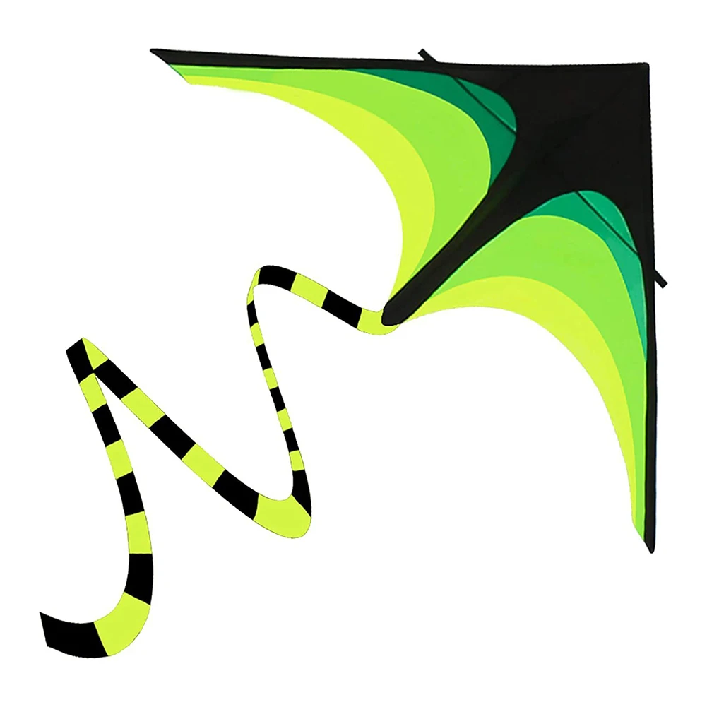 1.6m 대형 델타 연, 쉽게 날릴 수 있는 기본 스턴트 연, 10미터 꼬리 연, 바퀴줄 포함, 어린이 및 성인용 야외 활동용