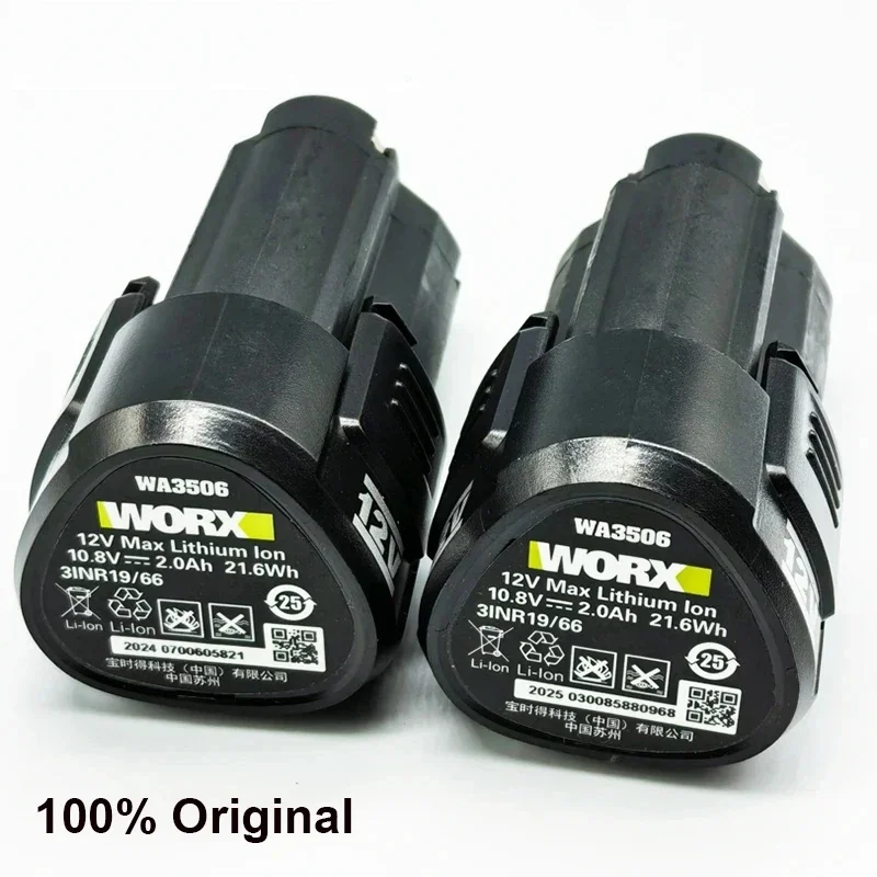 New Original 12V 2000mAh for WORX 12V WA3506 WU127 WU128 WU130 WU131X WU132 WU280 WX128 WX129 WX540 Electric Tool Battery