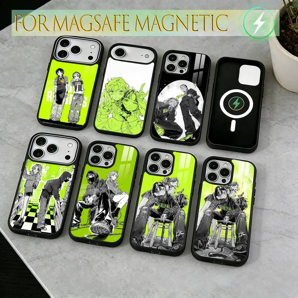 

The Green Yuri Guy KiniOto Manga Phone Case For iPhone17,16,15,14,13,12,11 Plus,Pro Magnetic For Magsafe Wireless Charging