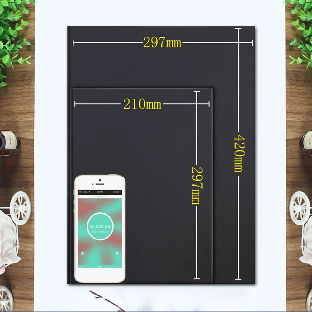 50-fogli-a4-di-cartoncino-nero-spesso-resistente-all'usura-carta-per-belle-arti-a-righe-per-disegno-a-mano-schizzi-diari-e-uso-domestico
